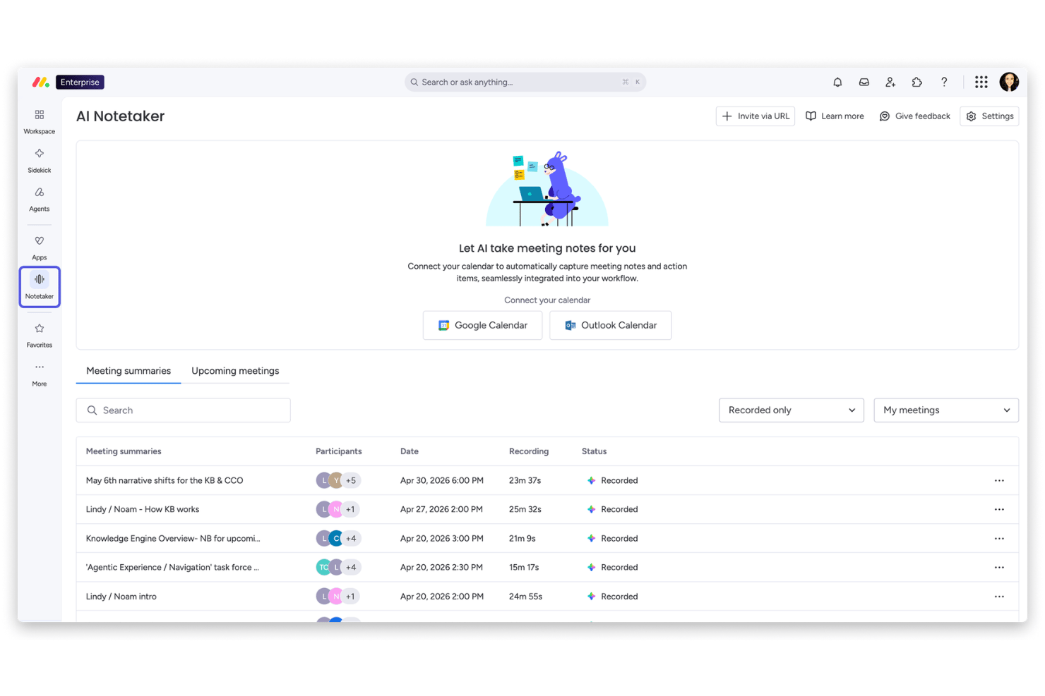 monday AI Workspace screenshot - Le 10 Migliori Soluzioni Software per l’Ufficio di Gestione Progetti con AI nel 2026