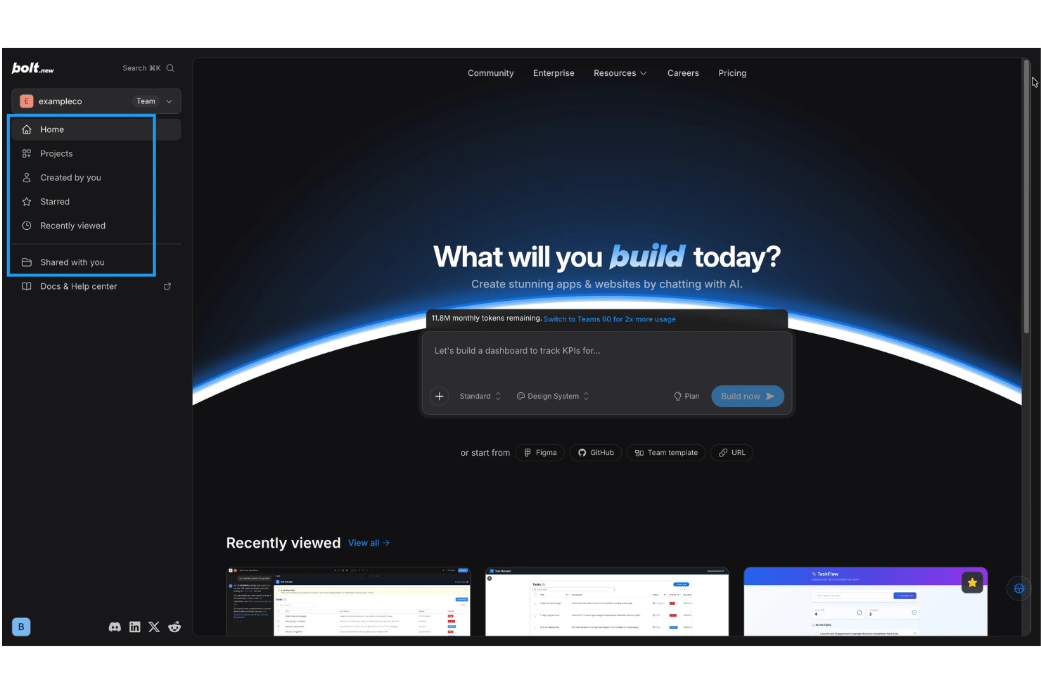 Bolt screenshot - 10 Best AI App Builders in 2026