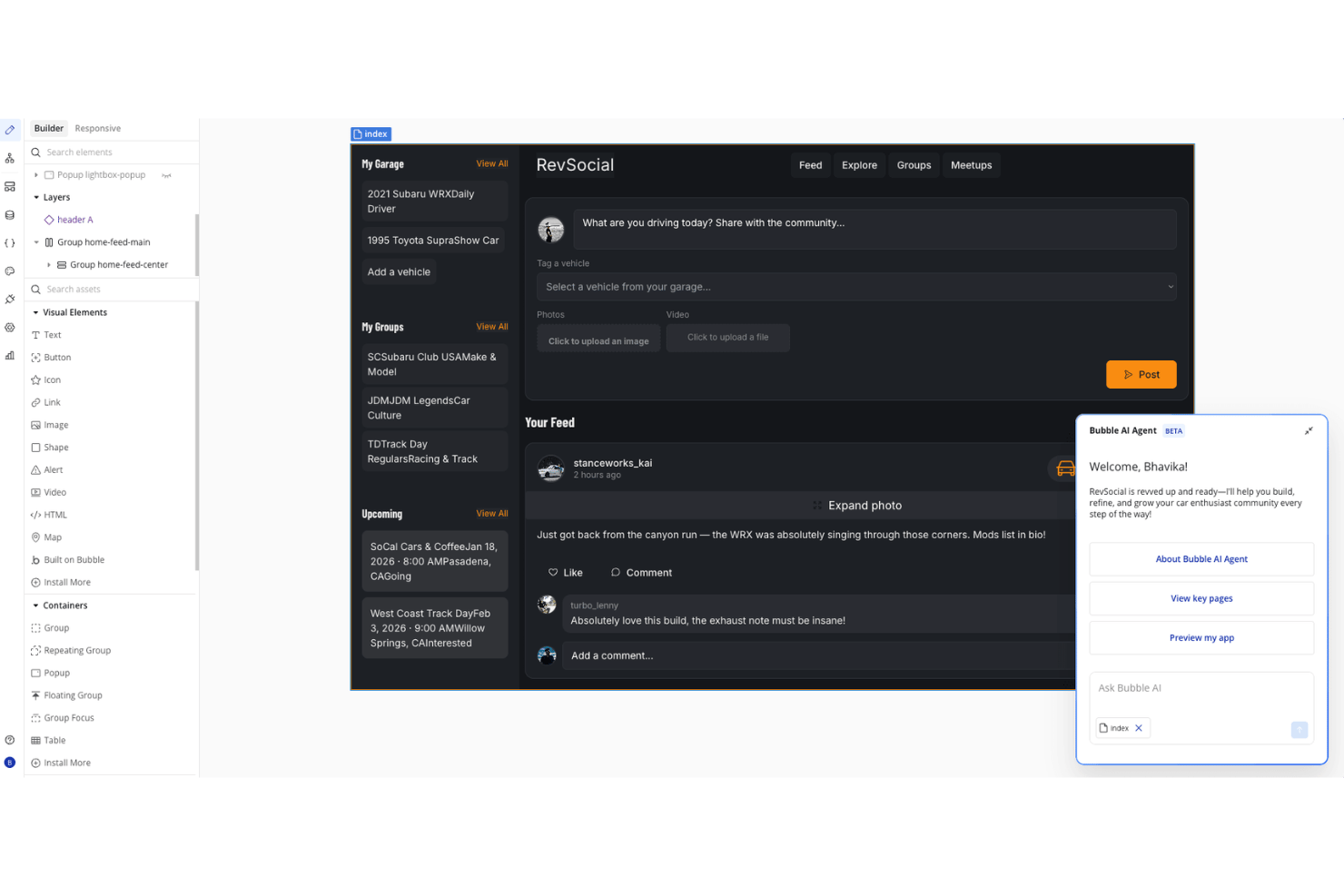 Bubble screenshot - 10 Best AI App Builders in 2026