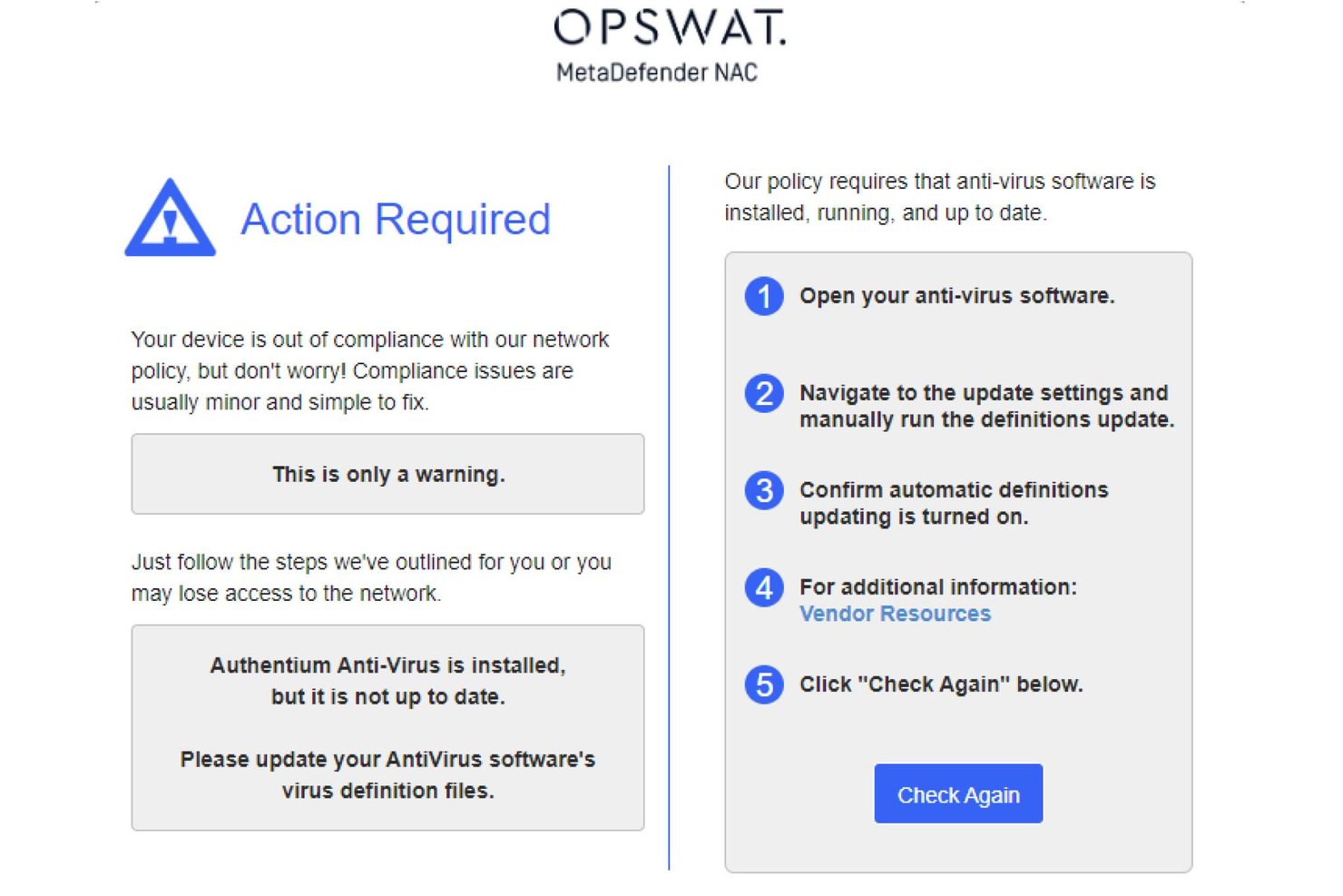OPSWAT MetaDefender screenshot - I 10 migliori software di controllo accesso alla rete del 2026