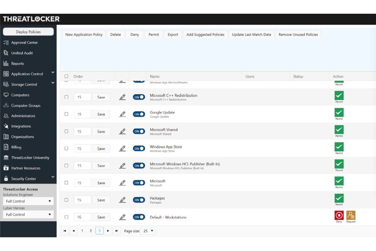 ThreatLocker screenshot - I 10 migliori software di controllo accesso alla rete del 2026