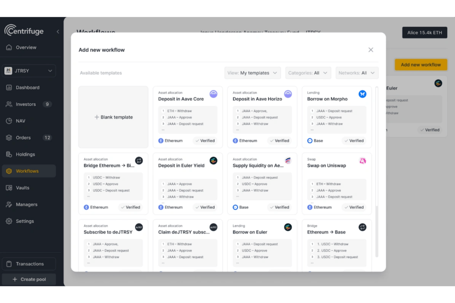 Centrifuge screenshot - Die 10 besten Tokenisierungsplattformen im Jahr 2026