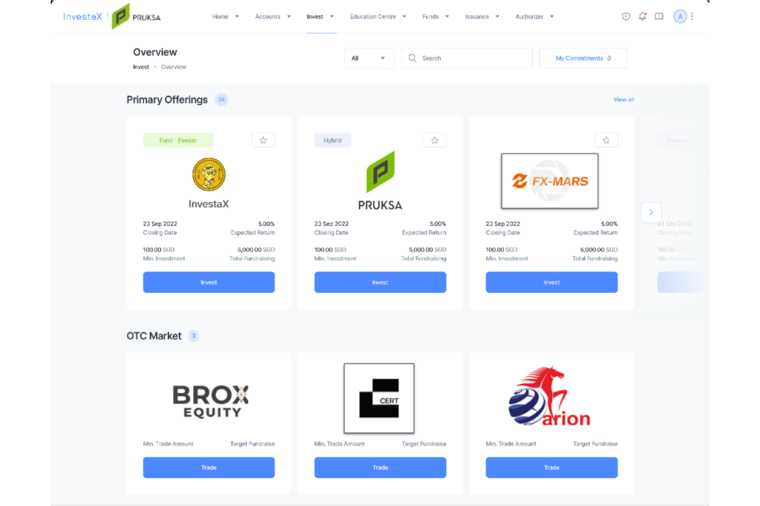 InvestaX screenshot - Le 10 migliori piattaforme di tokenizzazione degli asset nel 2026