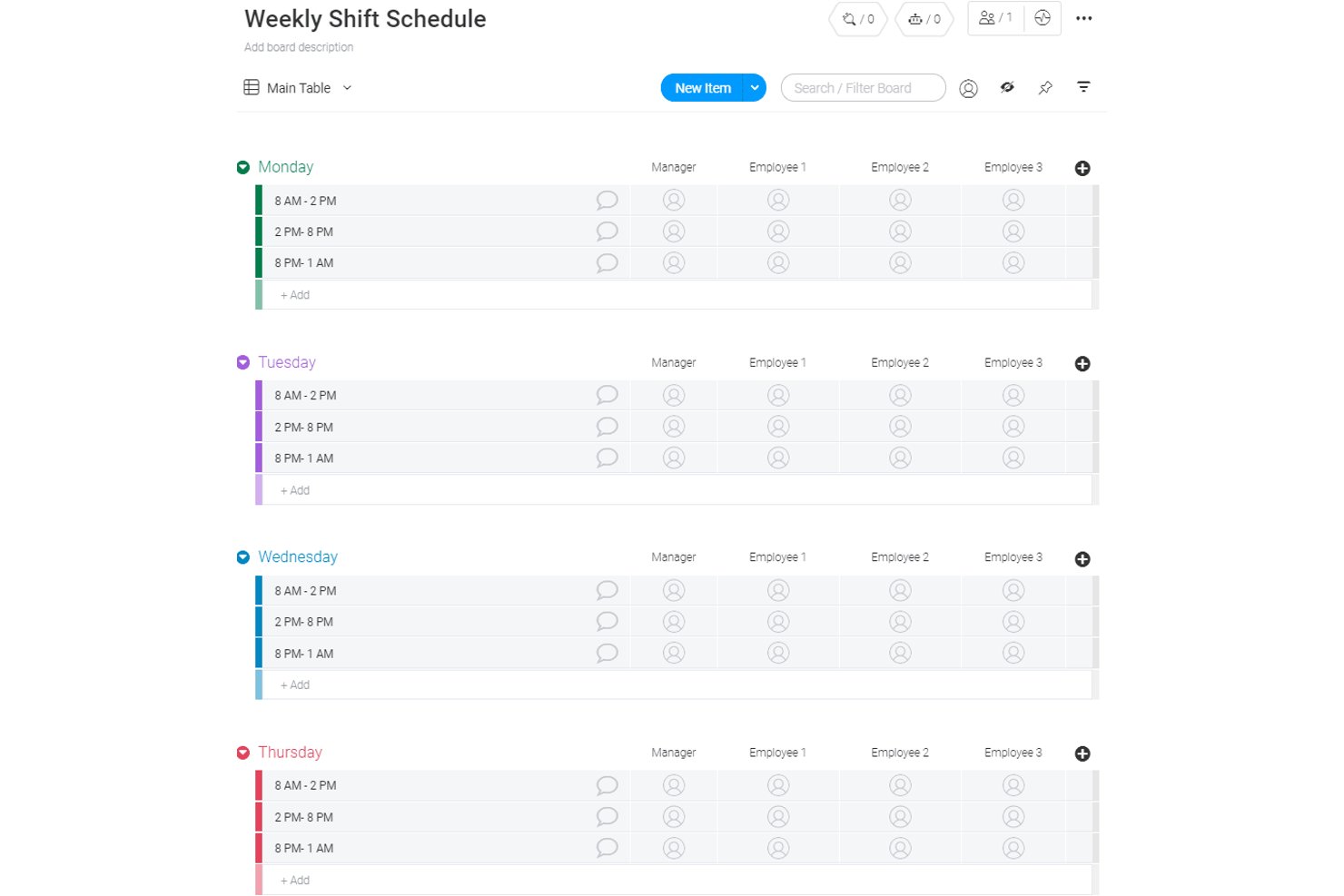 monday AI Workspace screenshot - Le 10 migliori soluzioni di software per la pianificazione dei dipendenti con IA valutate nel 2026