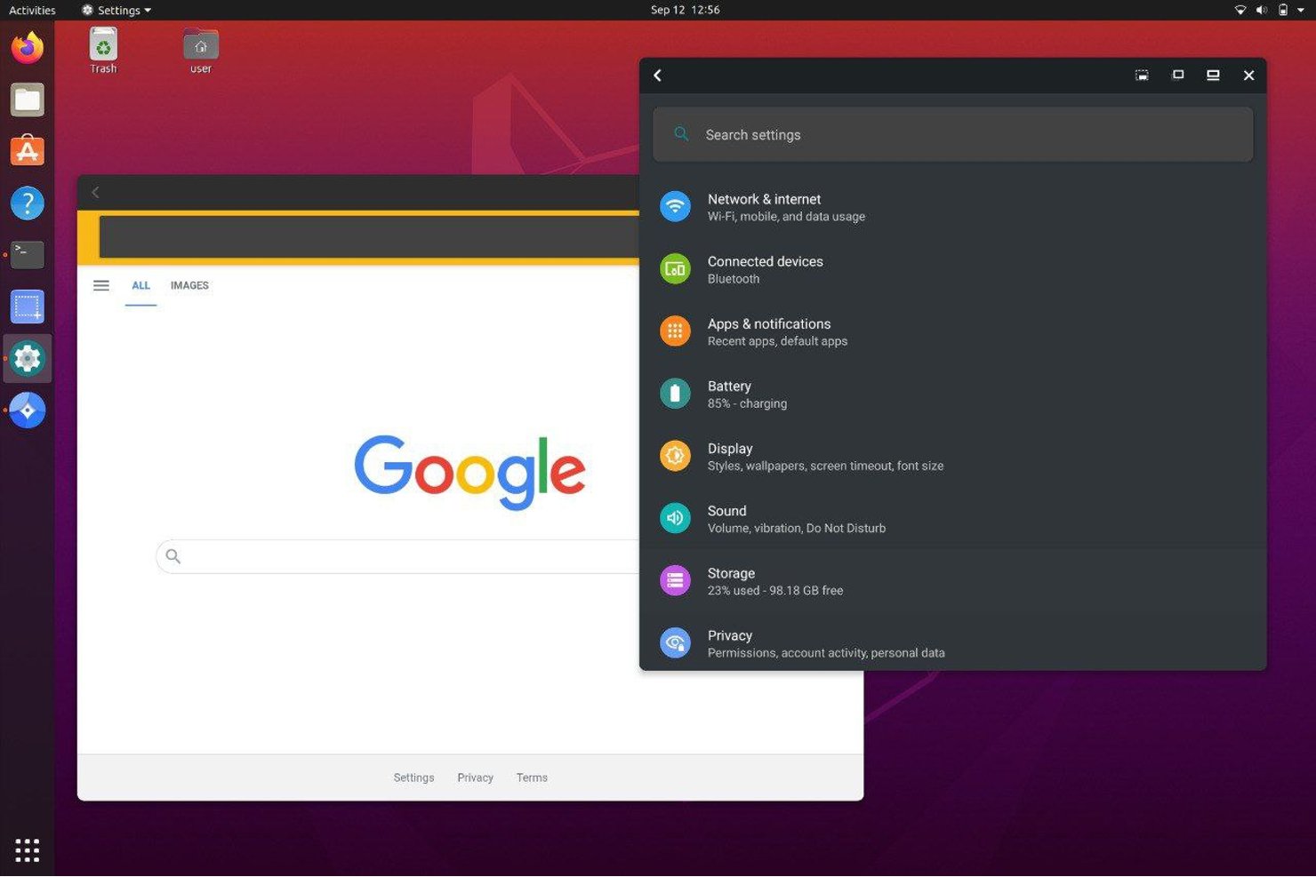 Waydroid screenshot - Probé 10 Emuladores de Android: Qué Funciona en 2026