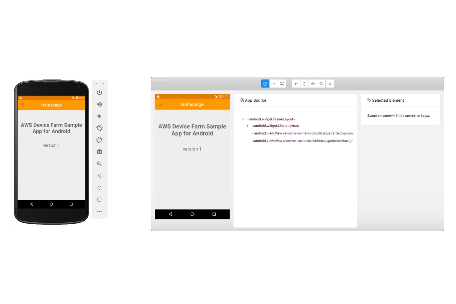 AWS Device Farm screenshot - Probé 10 Emuladores de Android: Qué Funciona en 2026