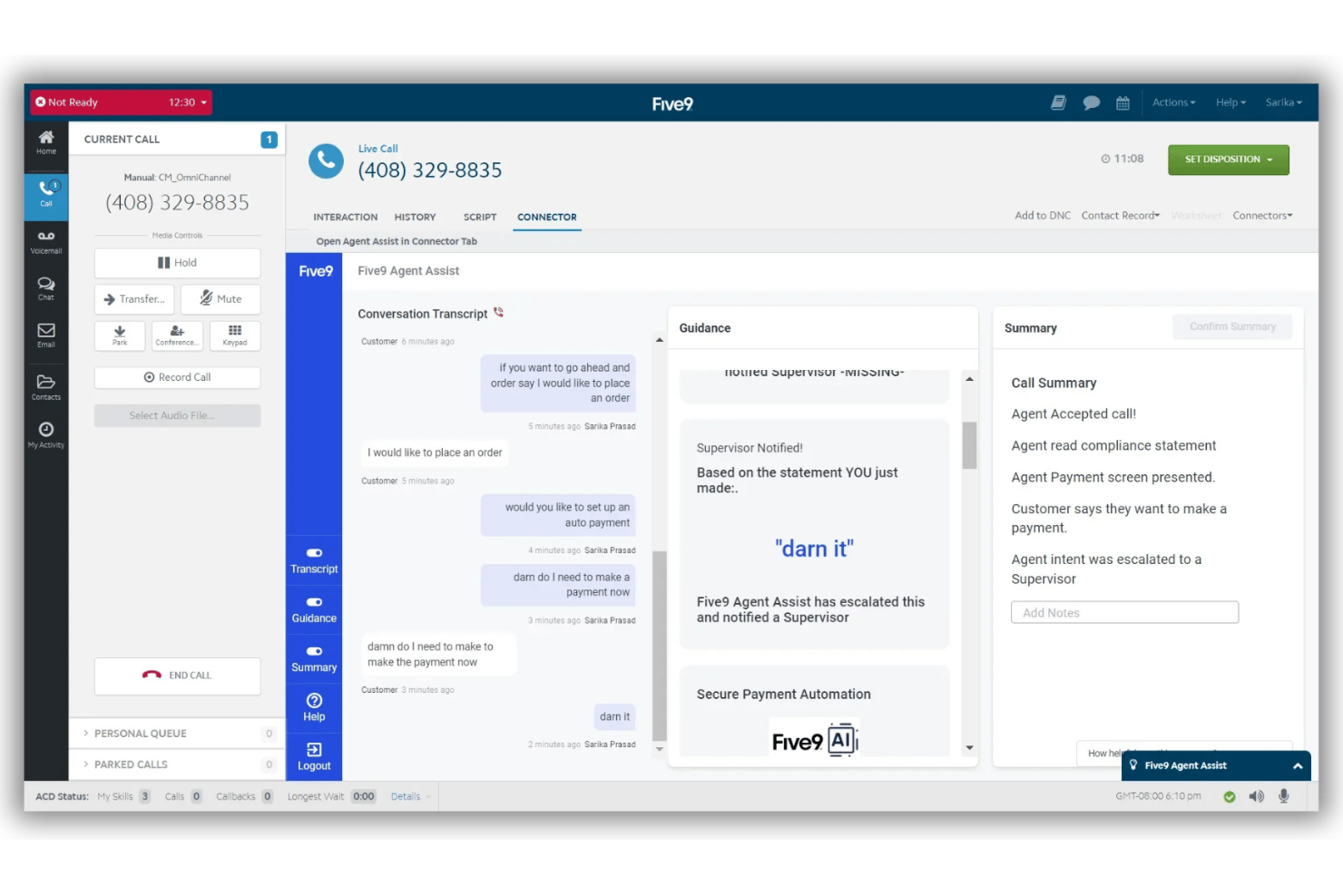 Five9 screenshot - 10 Mejores aplicaciones VoIP en 2026