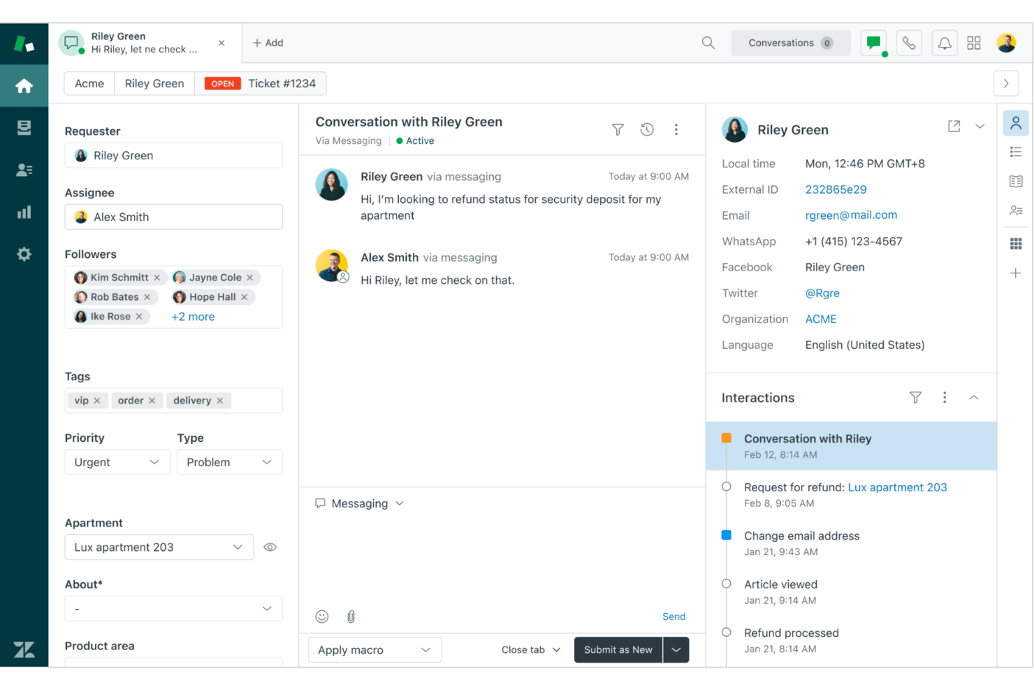 Zendesk Talk screenshot - Les 10 meilleures alternatives à Google Voice en 2026