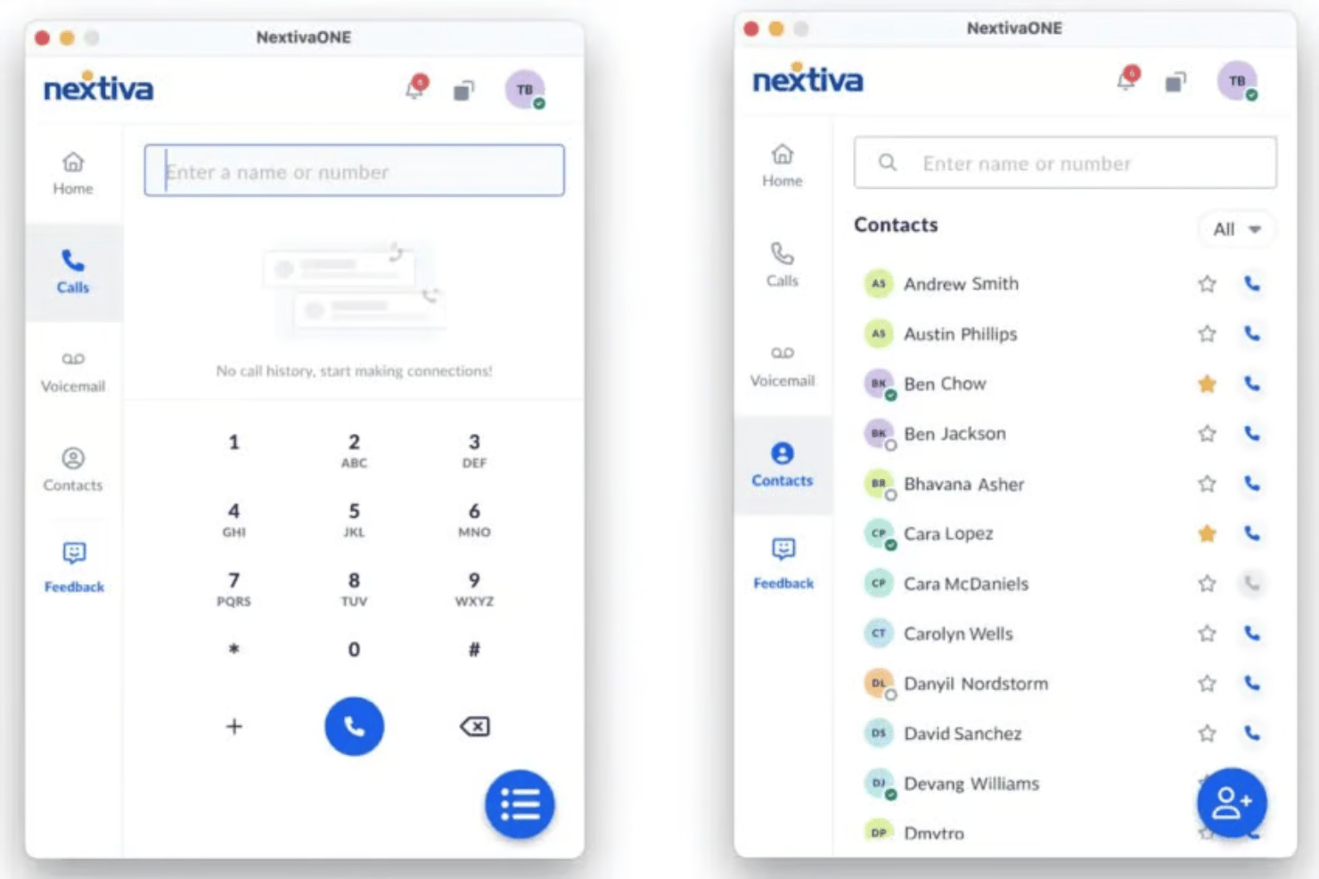 Nextiva screenshot - Les 10 meilleures alternatives à Google Voice en 2026