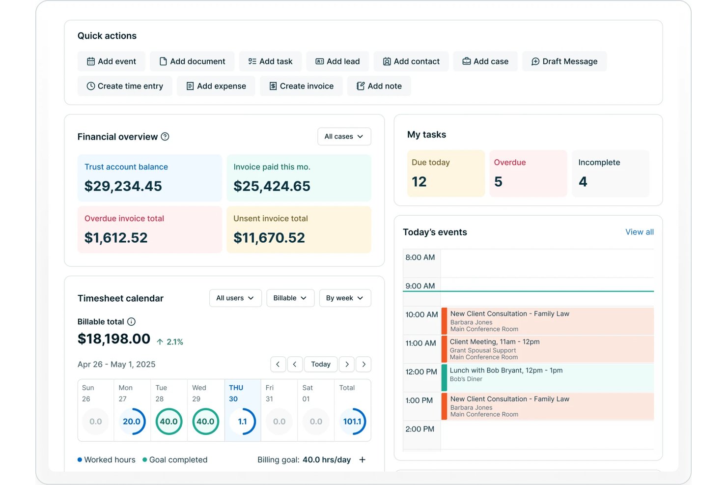 8am screenshot - 15 Best Legal Tracking Software For Your Firm in 2026