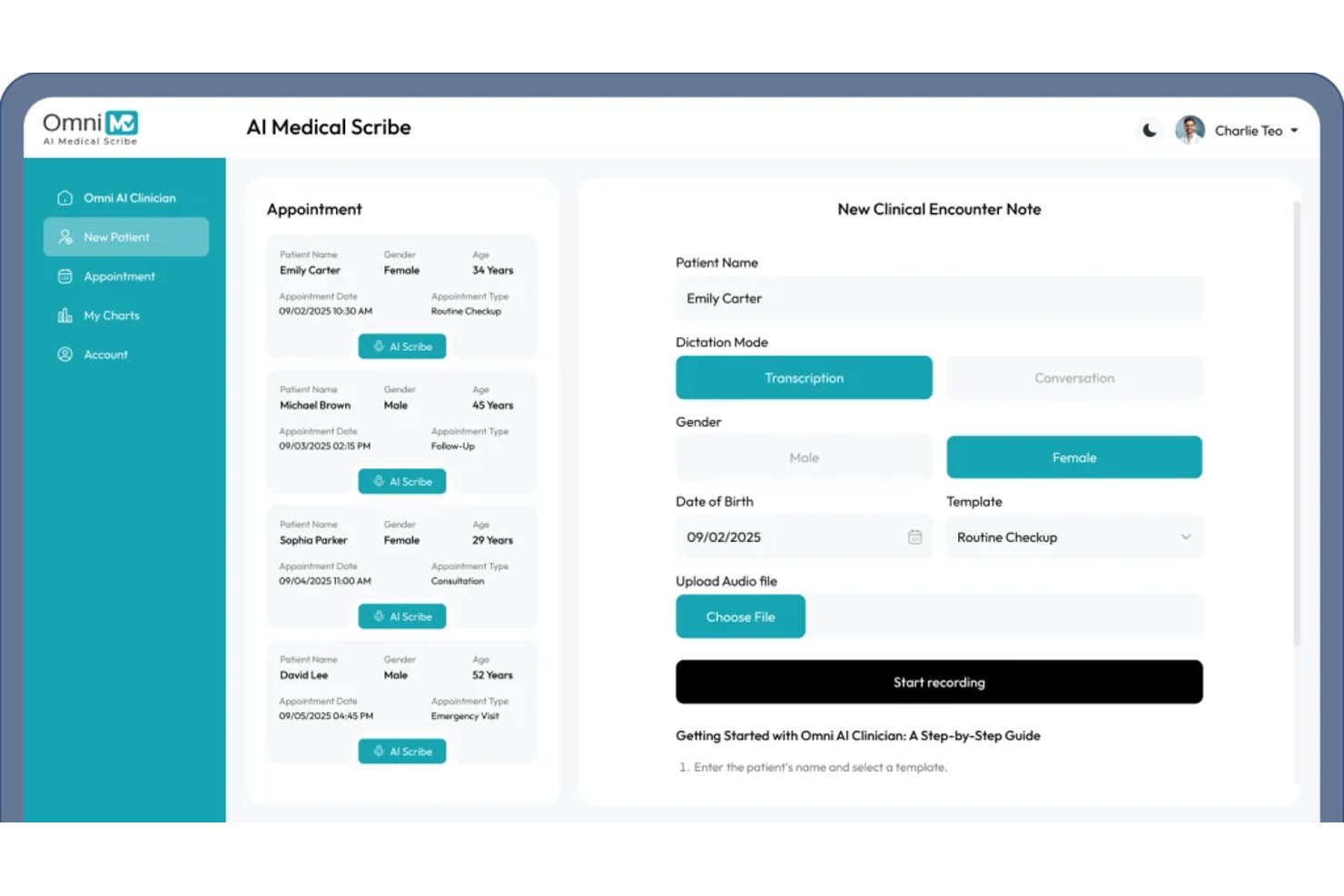 OmniMD screenshot - 10 Best AI EMR Software in 2026
