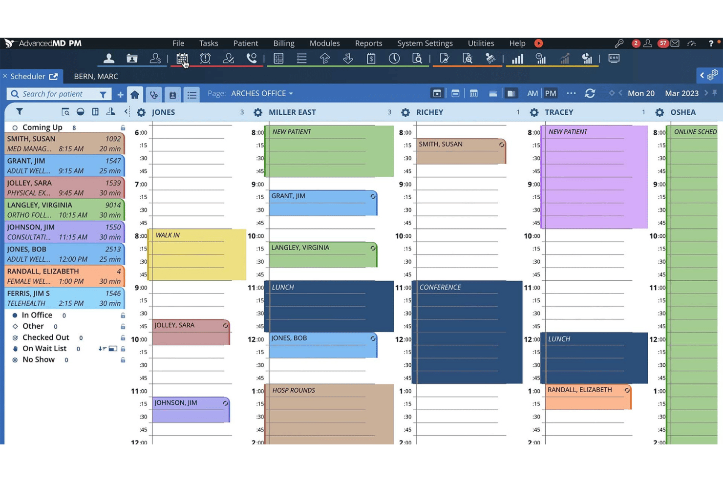 AdvancedMD screenshot - 10 Meilleurs Logiciels de Gestion de Cabinet Privé en 2026
