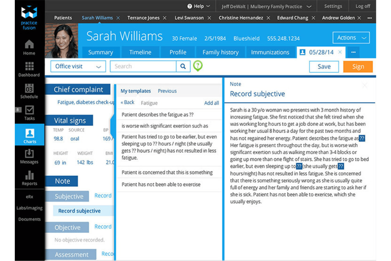 Practice Fusion screenshot - 10 Meilleurs Logiciels de Gestion de Cabinet Privé en 2026