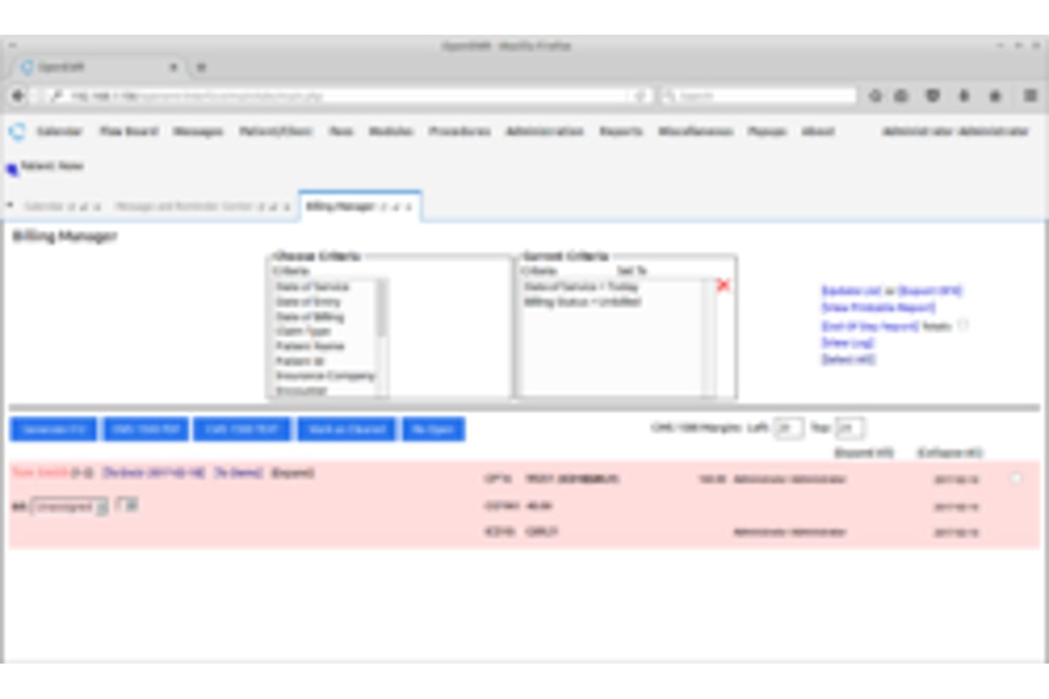 OpenEMR screenshot - 10 meilleurs logiciels gratuits de gestion de cabinet médical en 2026