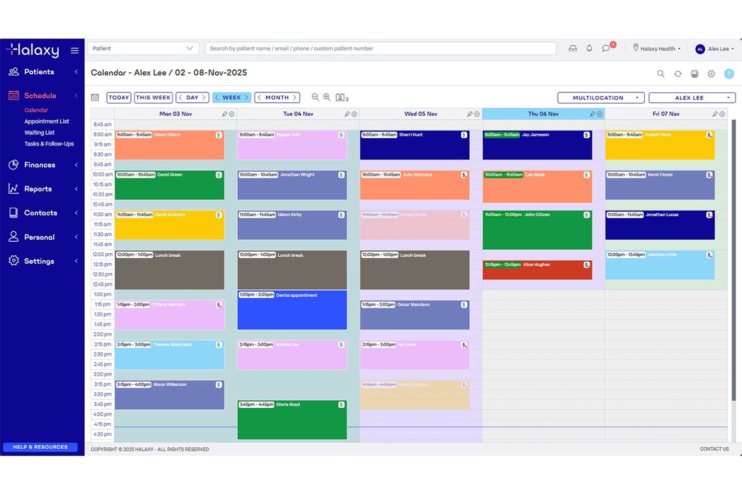 Halaxy screenshot - 10 meilleurs logiciels gratuits de gestion de cabinet médical en 2026