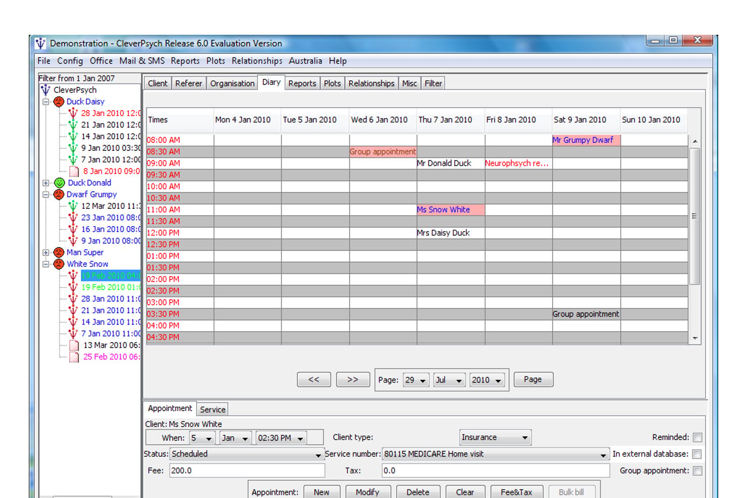 CleverPsych screenshot - 10 meilleurs logiciels gratuits de gestion de cabinet médical en 2026