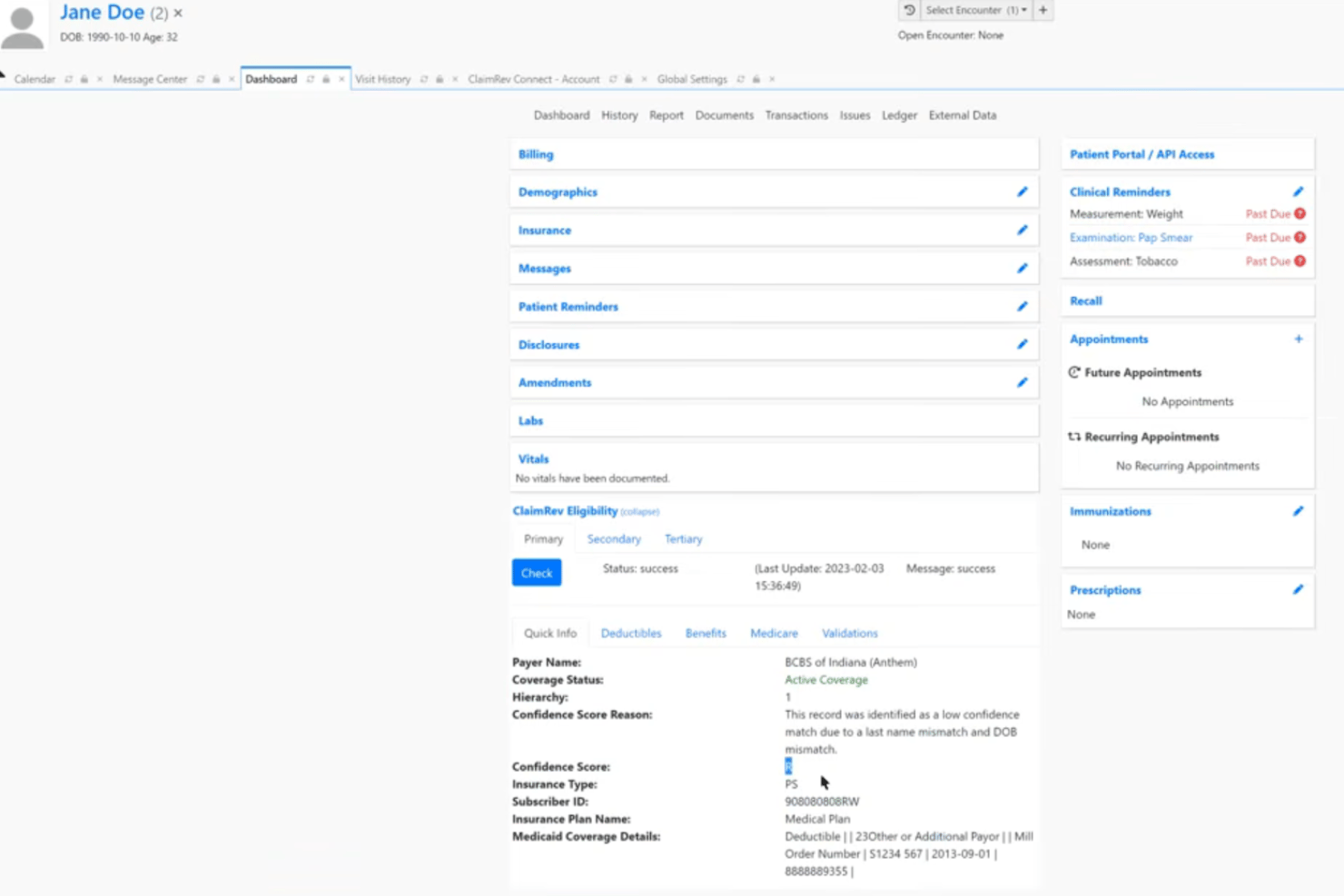 OpenEMR screenshot - 10 beste cloudbasierte Abrechnungssoftwares für das Gesundheitswesen in 2026