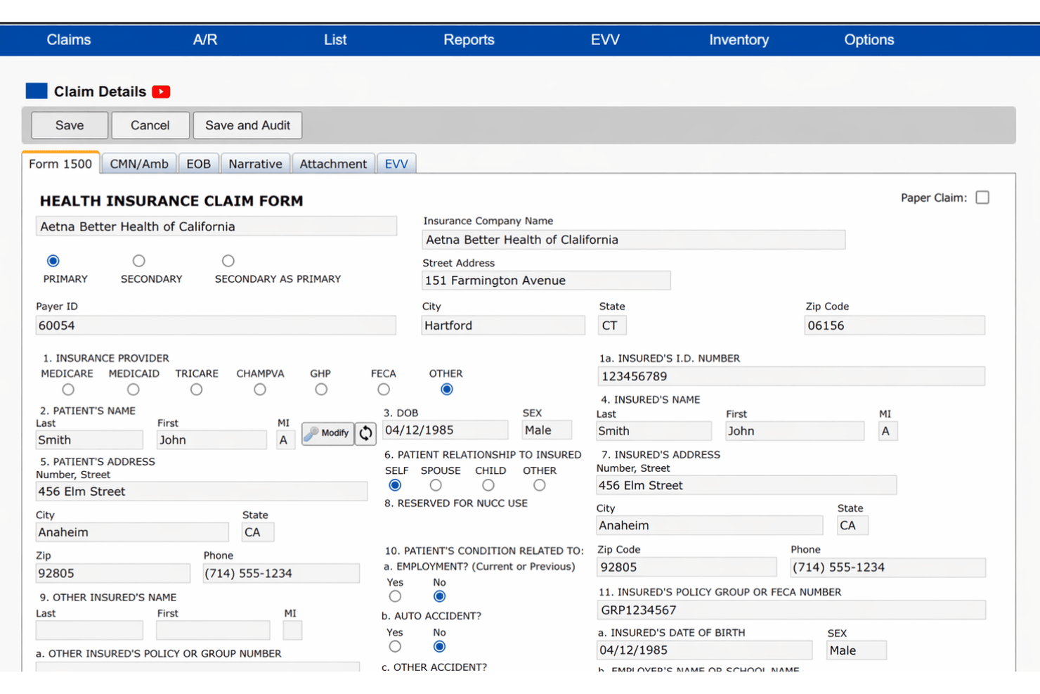 Cortex EDI (Ebill Cloud) screenshot - 10 beste cloudgebaseerde medische facturatiesoftware in 2026