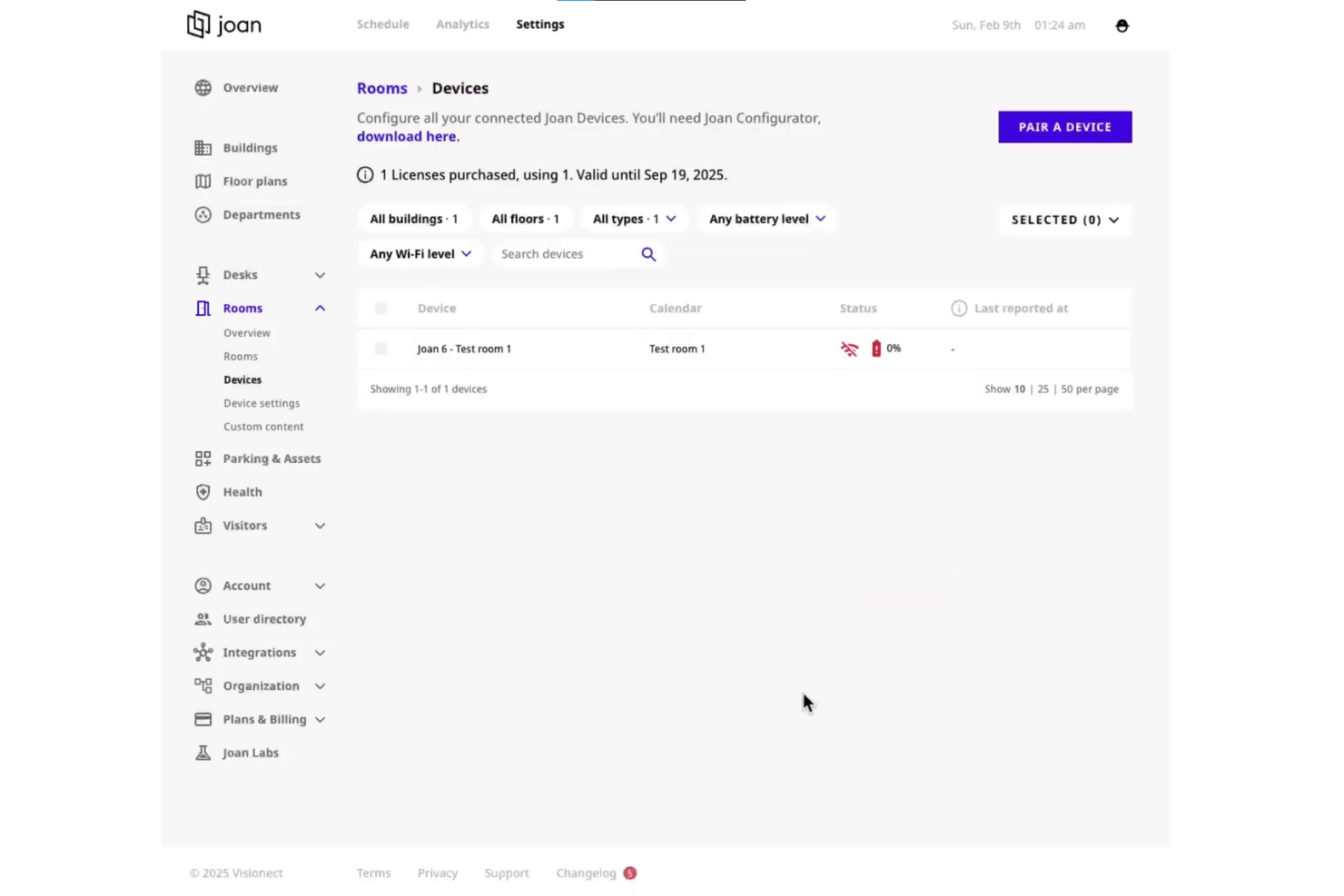 Joan screenshot - 10 meilleurs logiciels de réservation de salles de réunion en 2026