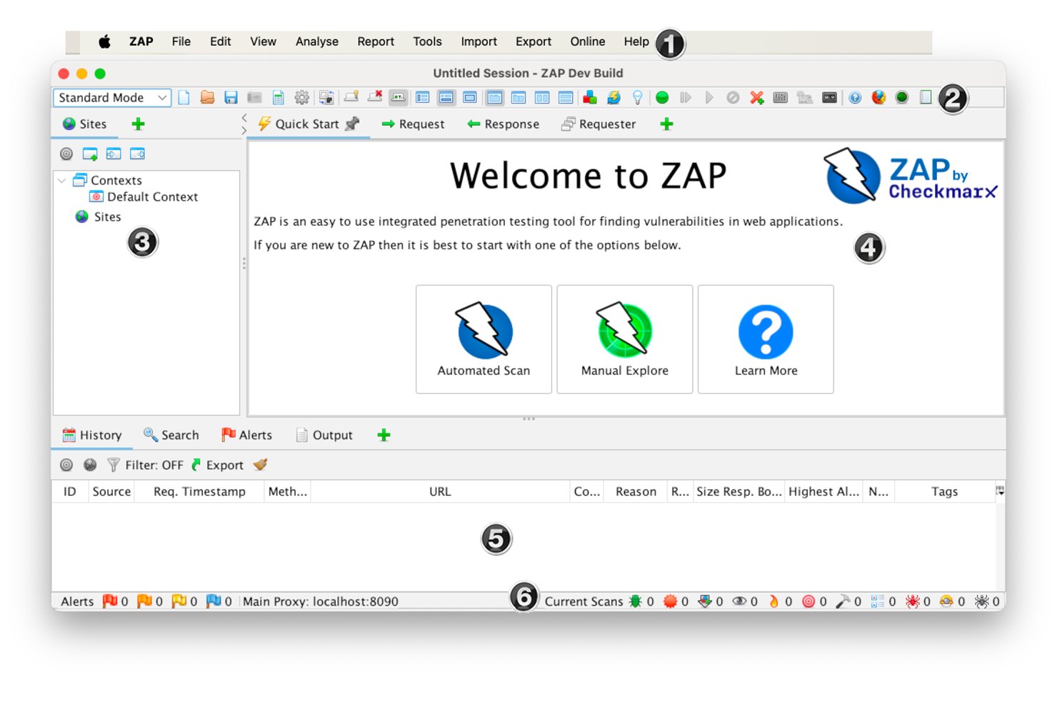 OWASP ZAP (Zed Attack Proxy) screenshot - 10 Best Web Application Penetration Testing Tools in 2026