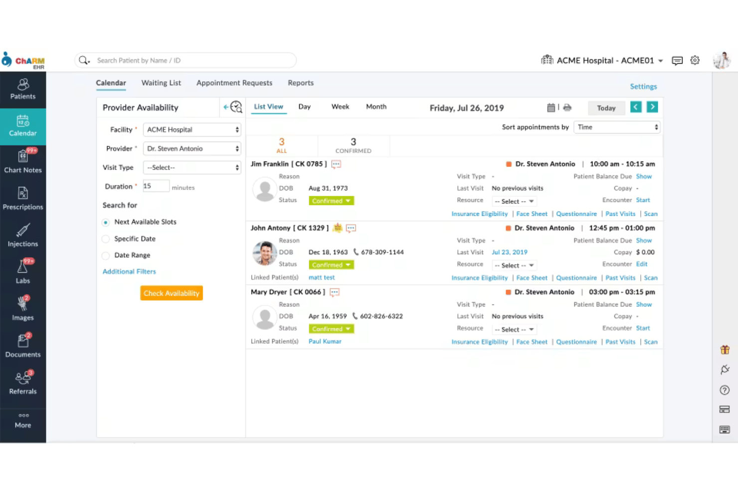 CharmHealth screenshot - 10 beste Cloud-EHR-Softwarelösungen im Jahr 2026