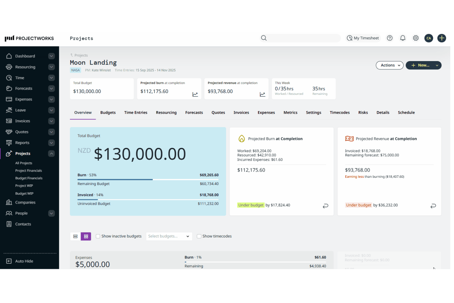 Projectworks screenshot - 10 Best Business Management Software for Professional Services in 2026