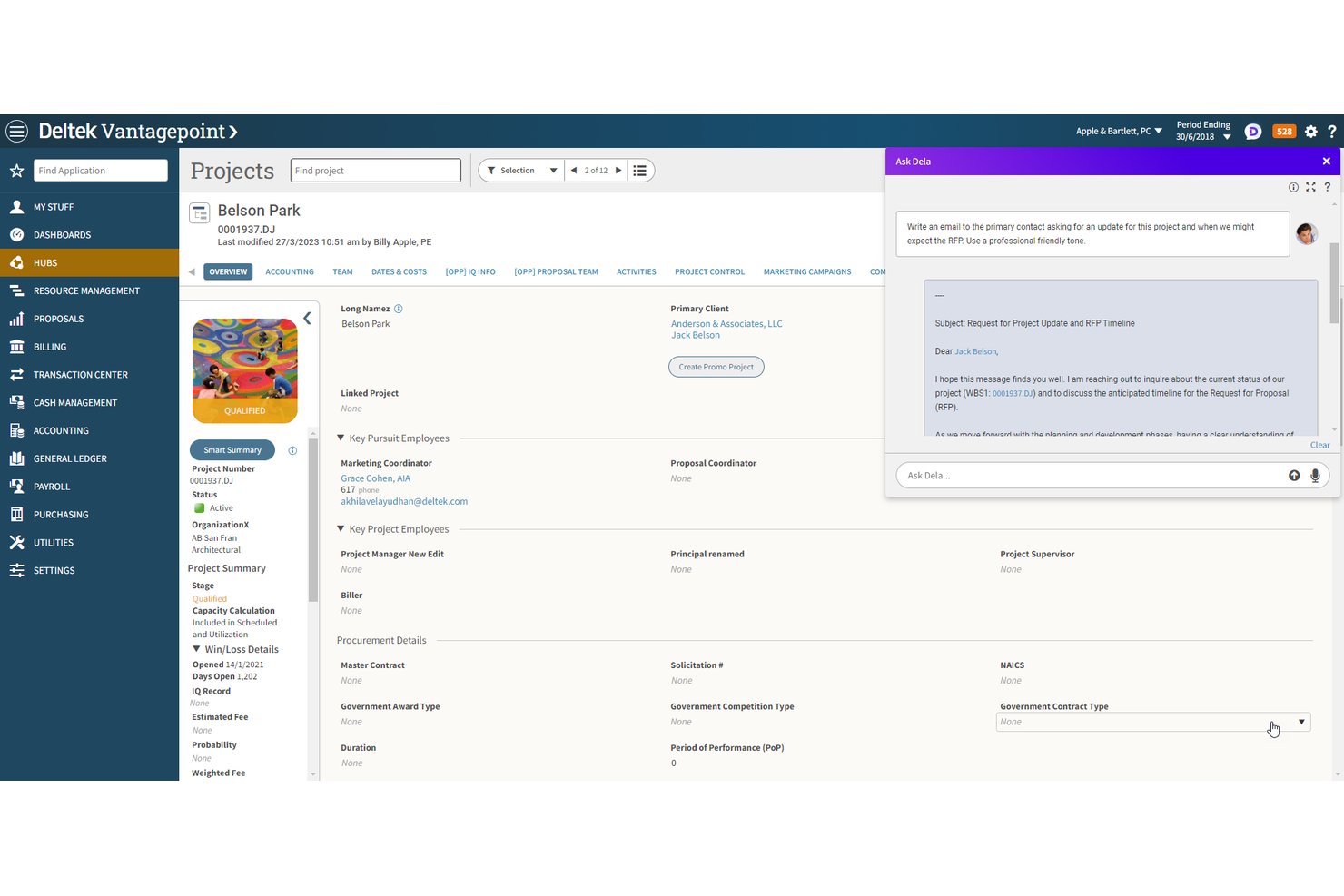 Deltek Vantagepoint screenshot - 10 Best Business Management Software for Professional Services in 2026