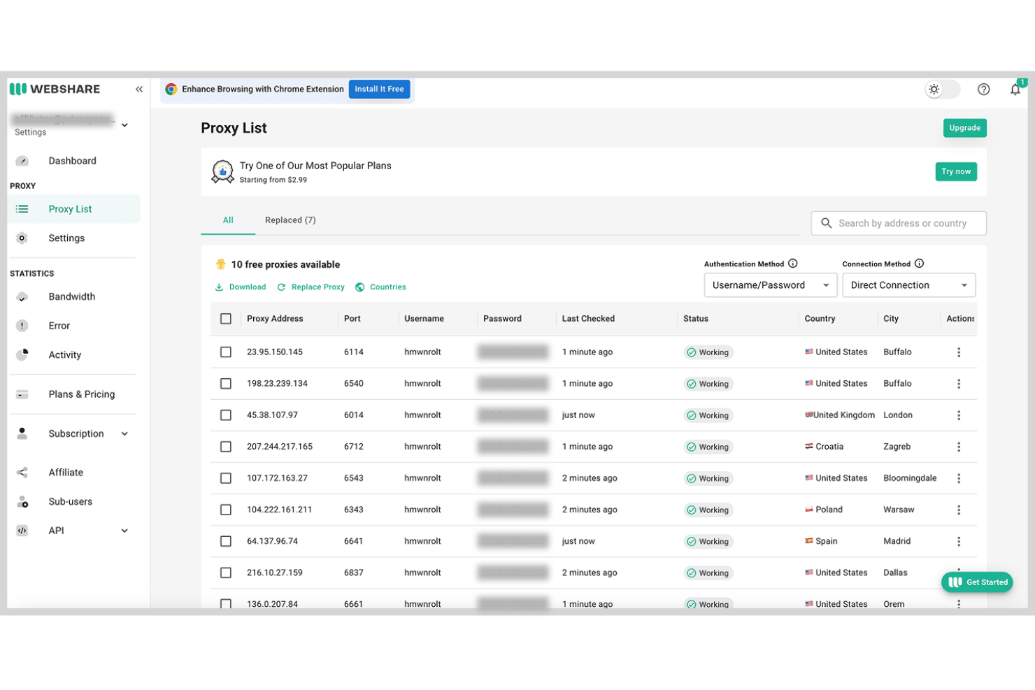 Webshare screenshot - 10 Best Residential Proxy Providers in 2026