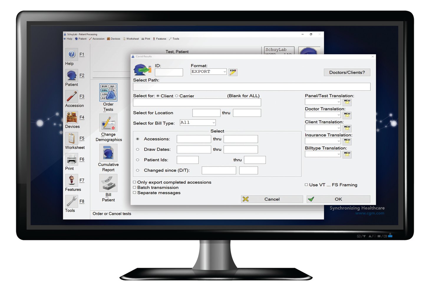 CGM SCHUYLAB screenshot - 10 beste facturatiesoftware voor laboratoria in 2026
