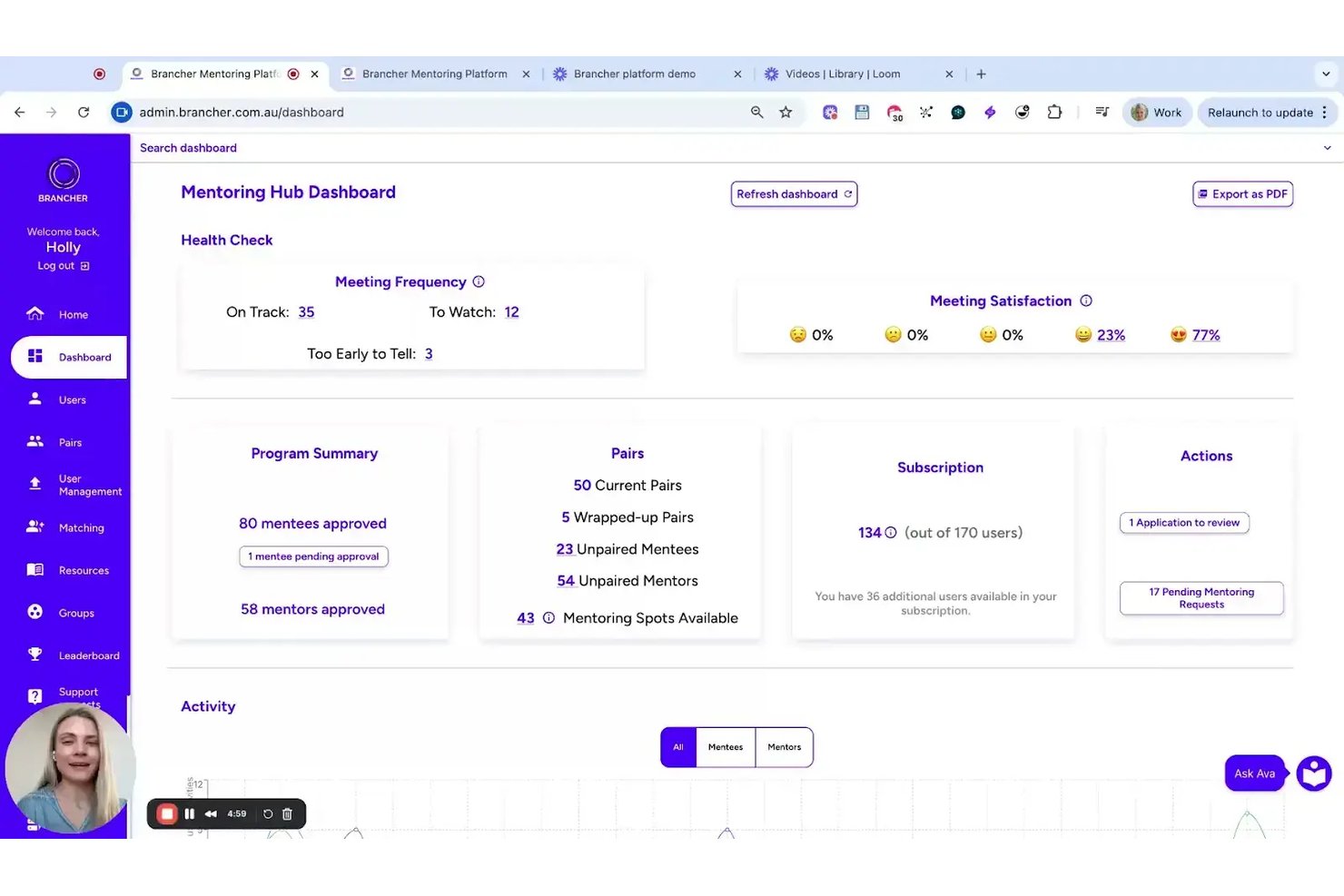 Brancher screenshot - 10 Best Mentoring Software Reviewed in 2026