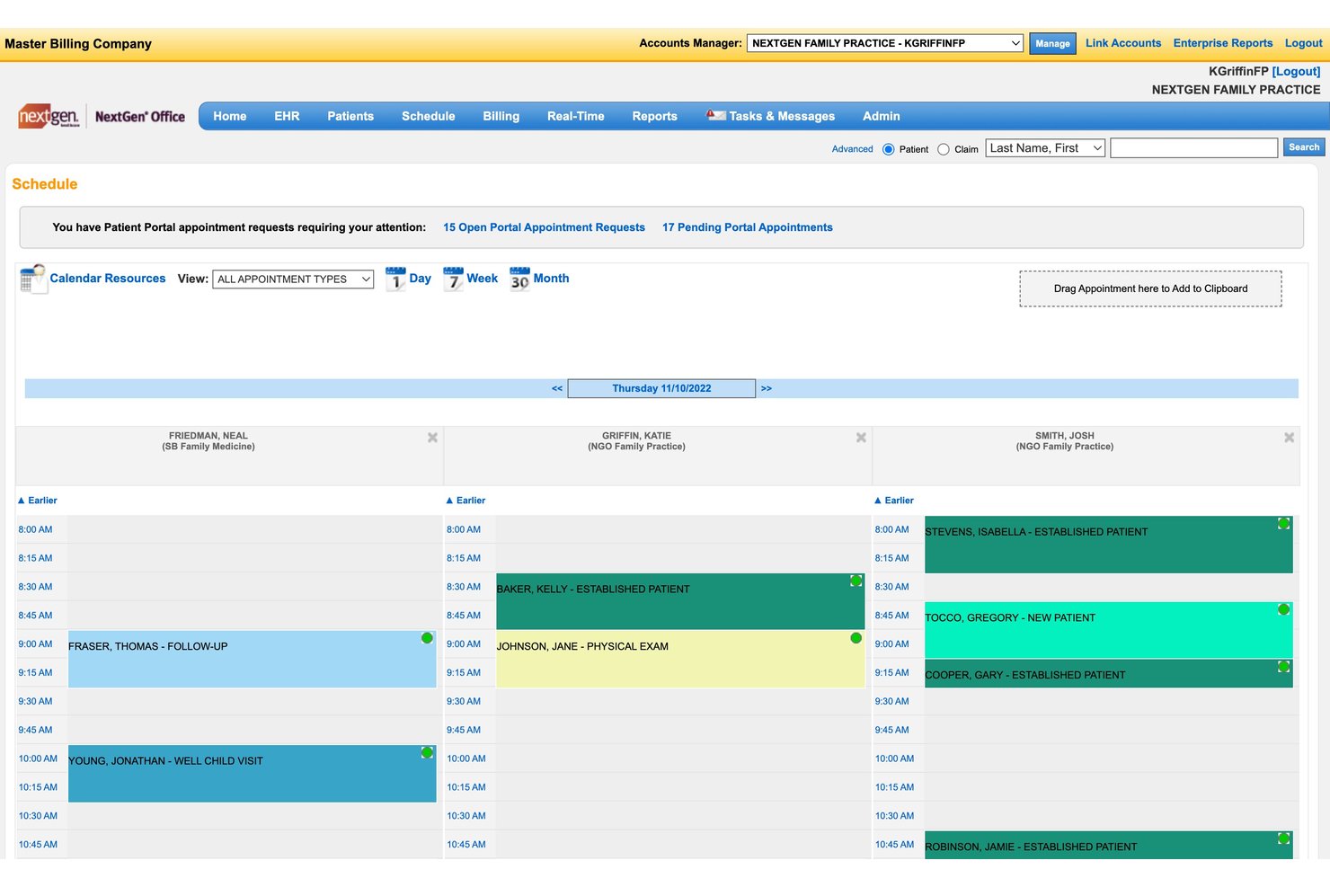 NextGen Office screenshot - 10 meilleurs logiciels intégrés de facturation médicale en 2026