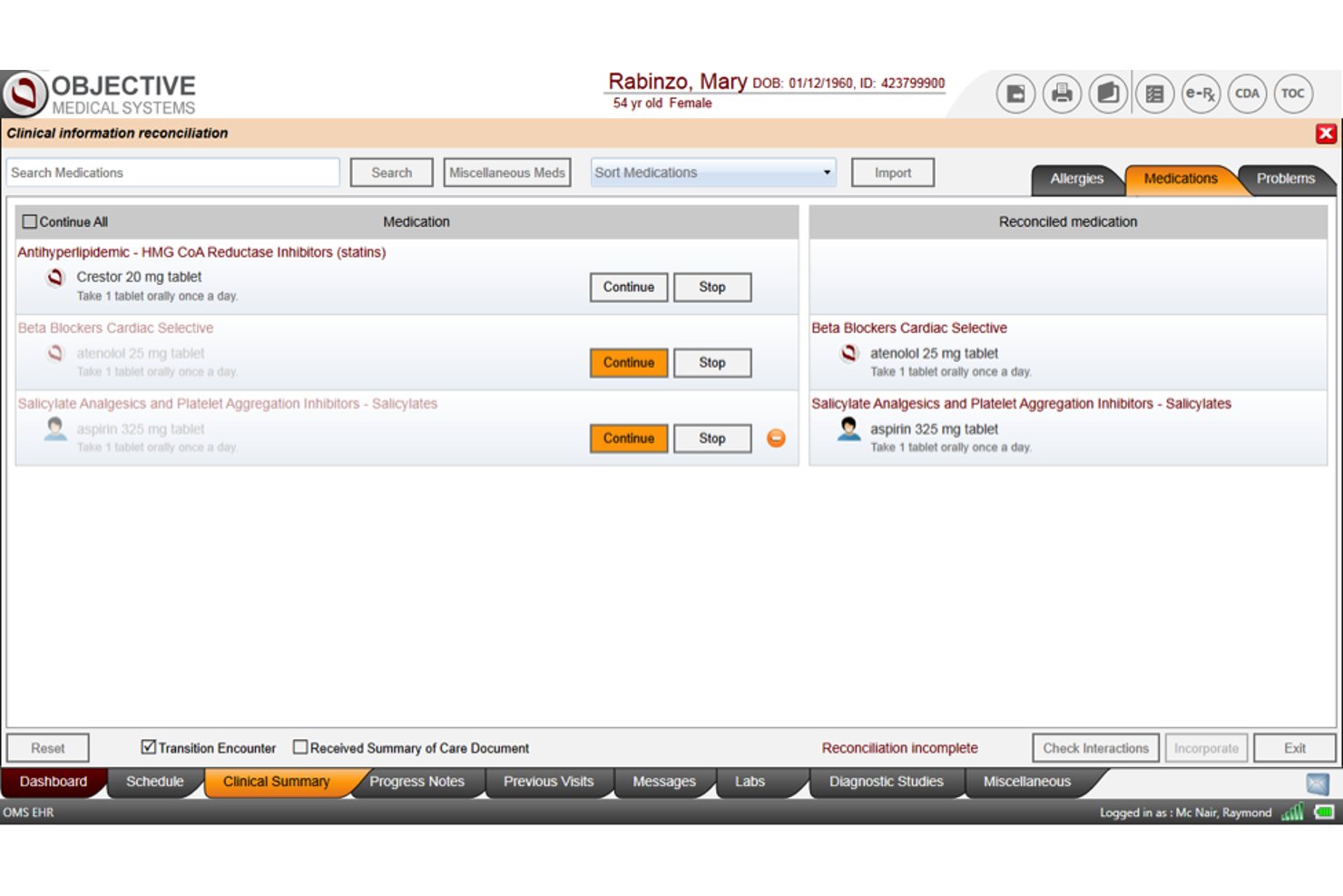 Objective Medical Systems (OMS) screenshot - Die 10 besten Kardiologie-Abrechnungssoftwares im Jahr 2026