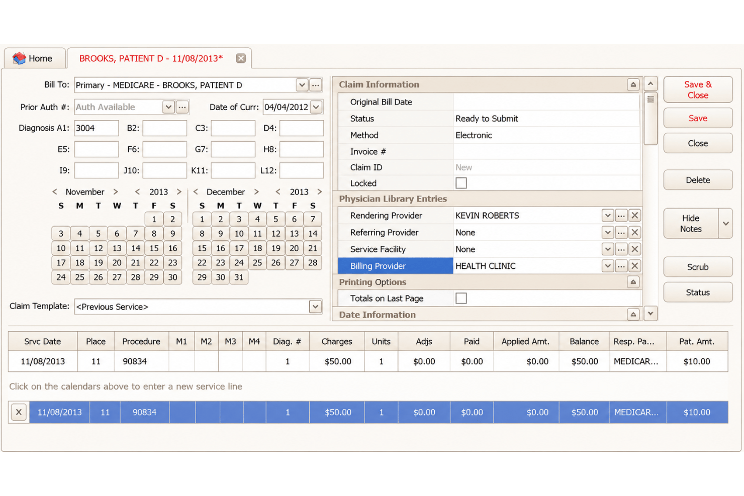 EZClaim screenshot - 10 meilleurs logiciels de facturation médicale abordables en 2026