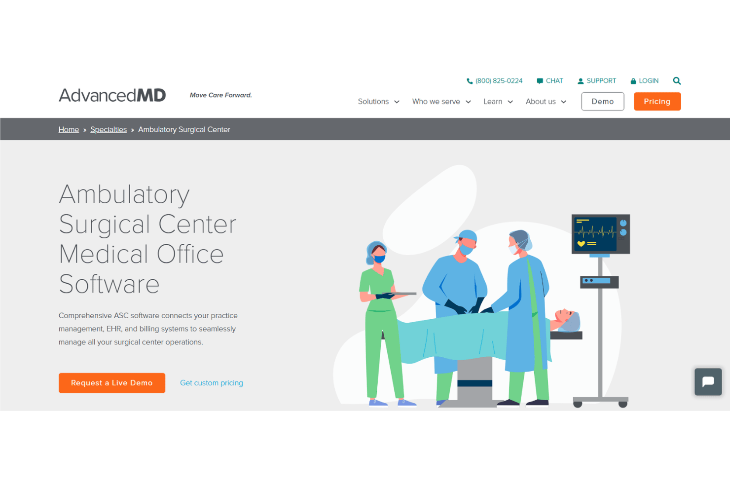 AdvancedMD ASC screenshot - 10 meilleurs logiciels de facturation pour les centres de chirurgie ambulatoire en 2026