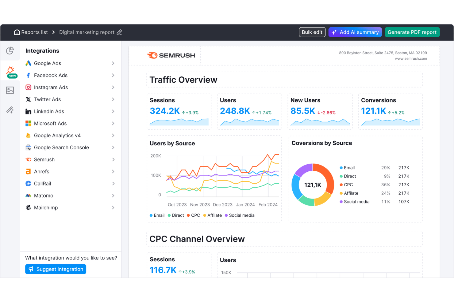 Semrush screenshot - 10 Best SEO Tools for Agencies in 2026