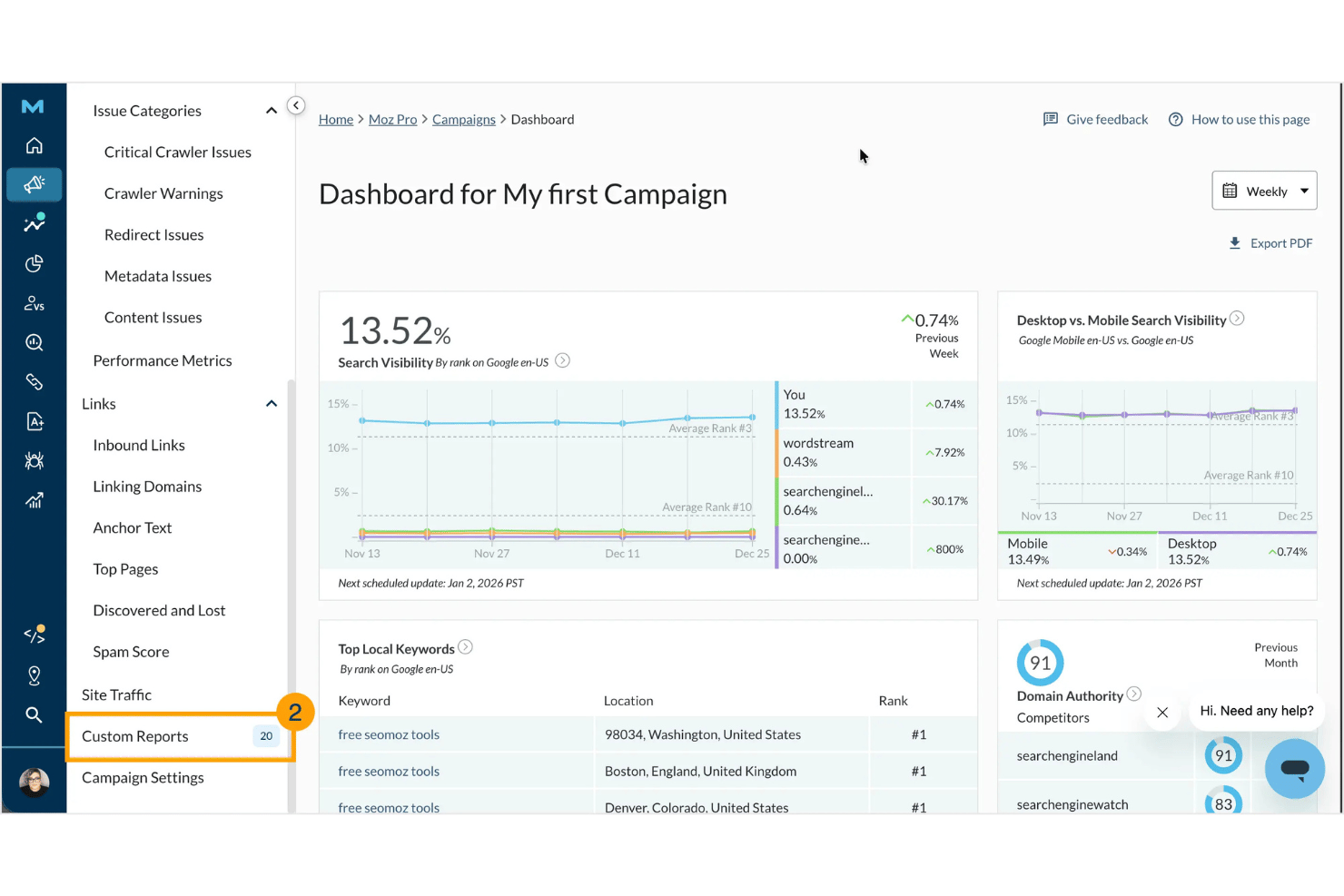Moz Pro screenshot - 10 Best SEO Tools for Agencies in 2026