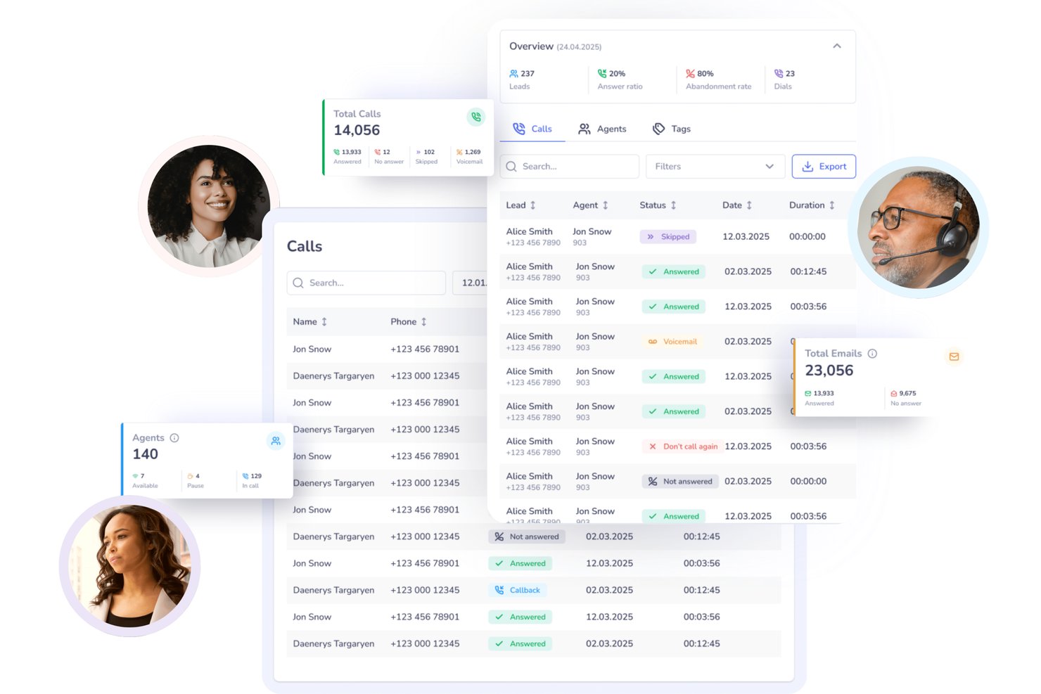 Squaretalk screenshot - 10 Best CRM Call Center Software Reviewed in 2026