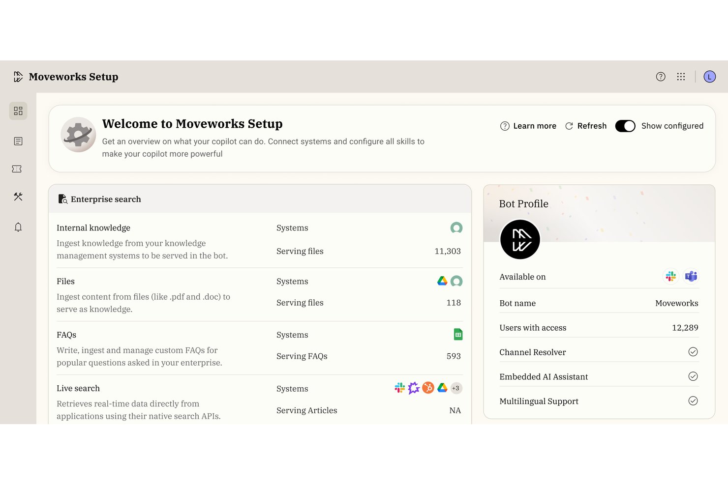 Moveworks screenshot - 10 meilleurs logiciels professionnels d’IA en 2026