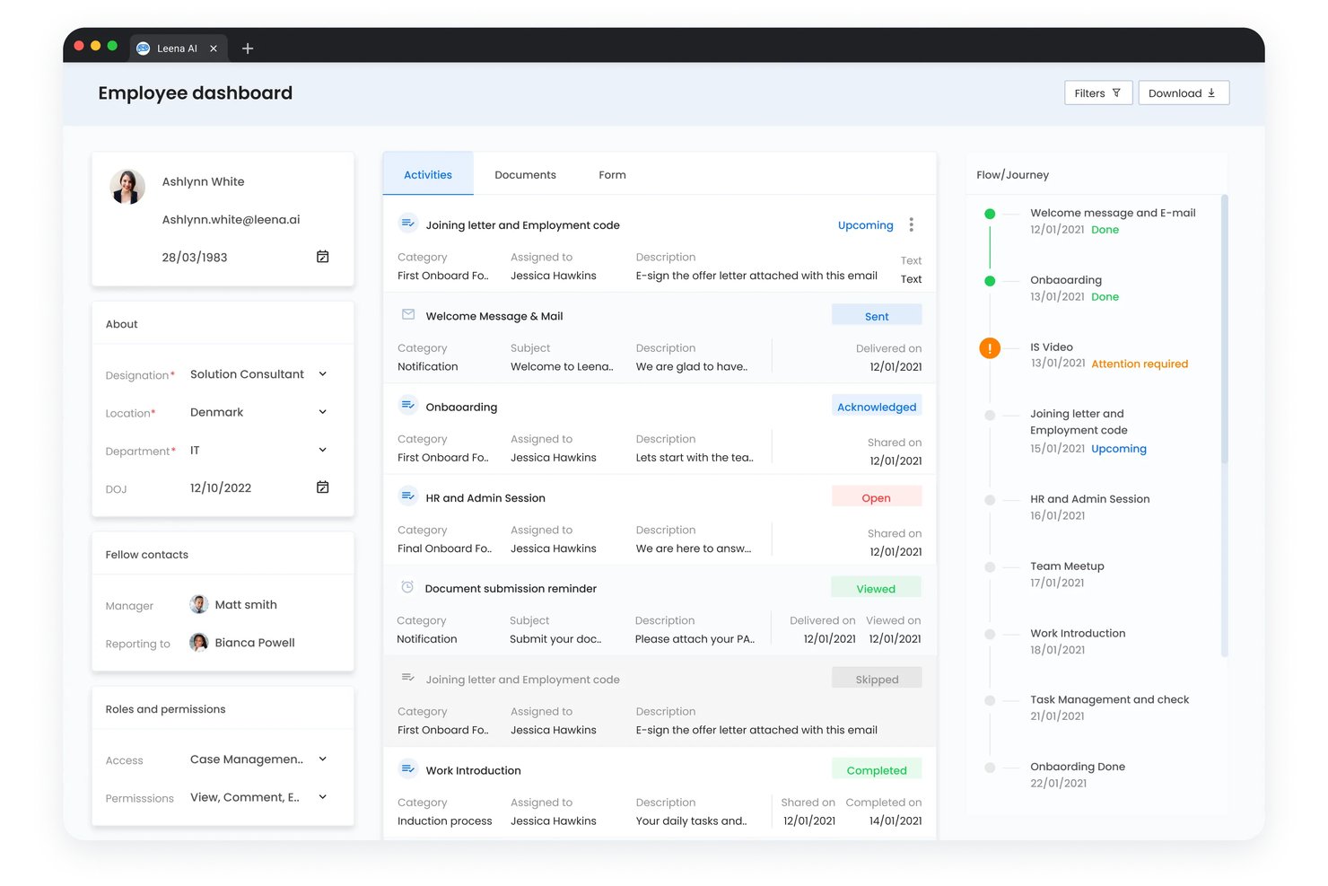 Leena AI screenshot - 10 meilleurs logiciels professionnels d’IA en 2026