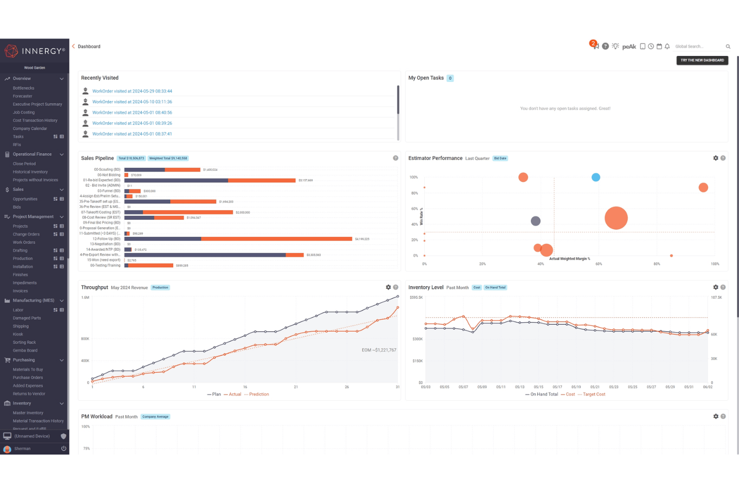 INNERGY screenshot - 10 meilleurs logiciels de gestion d’atelier de menuiserie en 2026