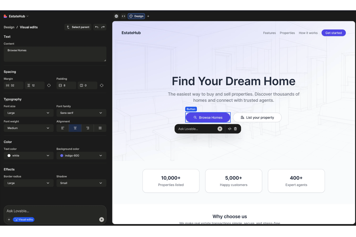 Lovable screenshot - 10 Best AI App Builders in 2026
