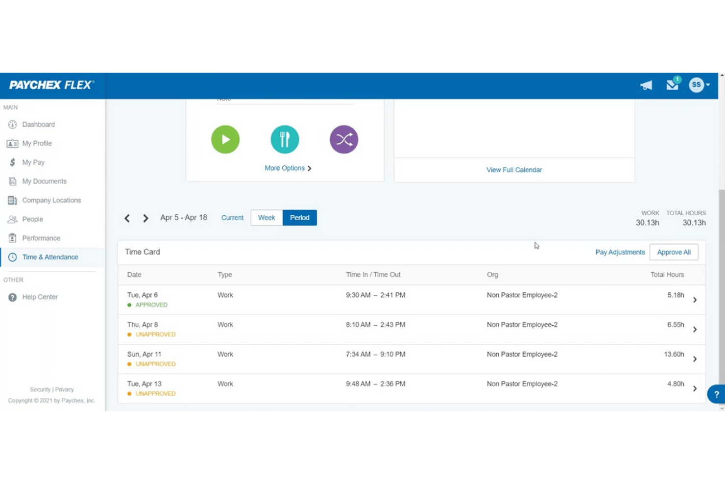 Paychex Flex screenshot - 10 Best Time Tracking Software in 2026