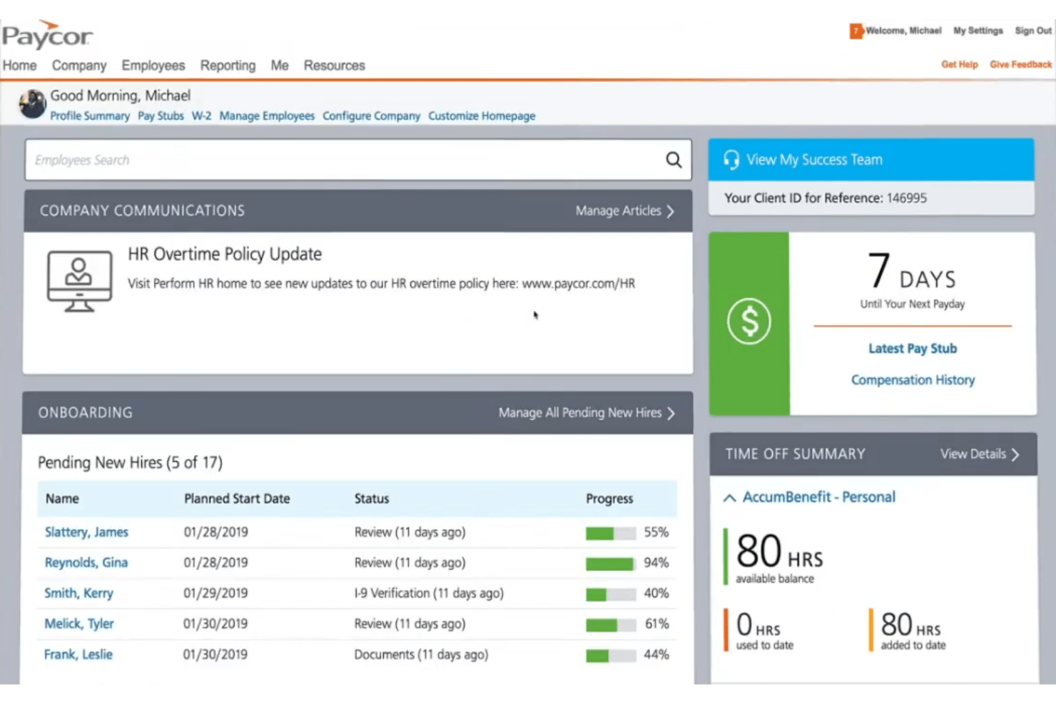 Paycor screenshot - 10 Best Time Tracking Software in 2026