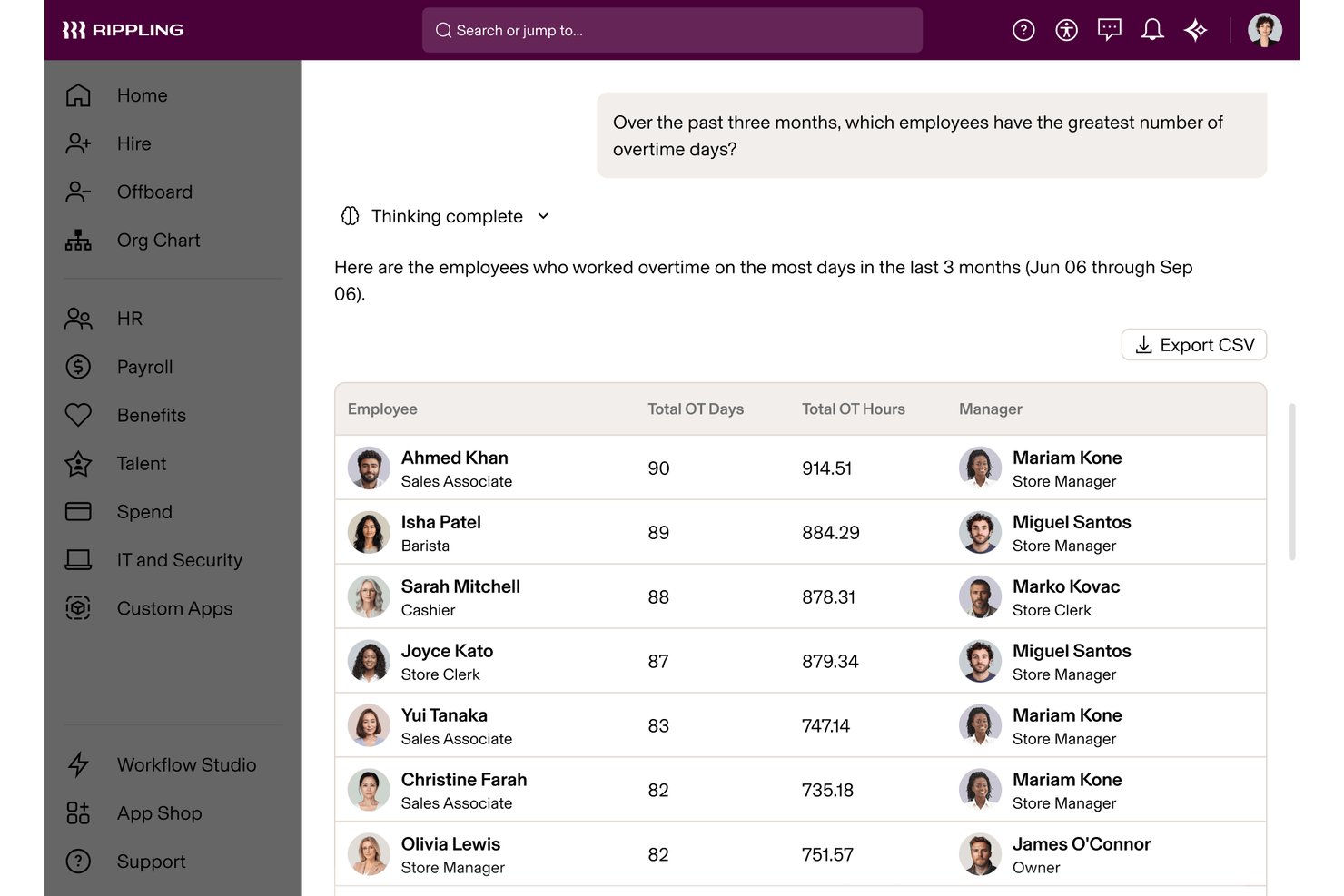 Rippling screenshot - 10 Best Time Tracking Software in 2026