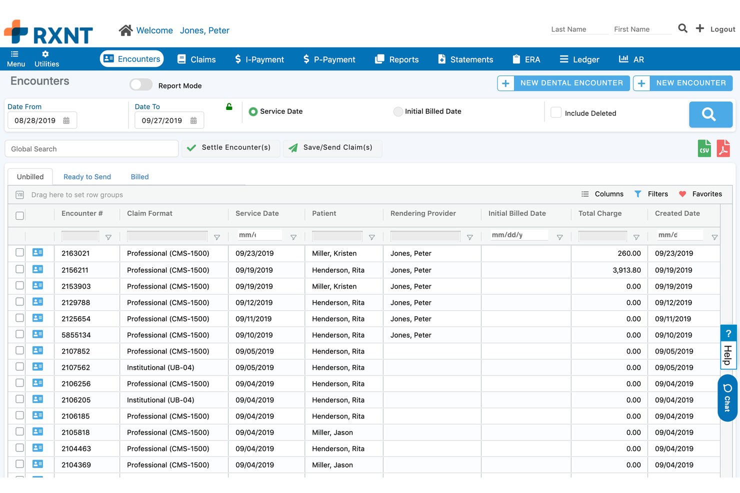 RXNT screenshot - 10 beste IDX-software voor medische facturering in 2026