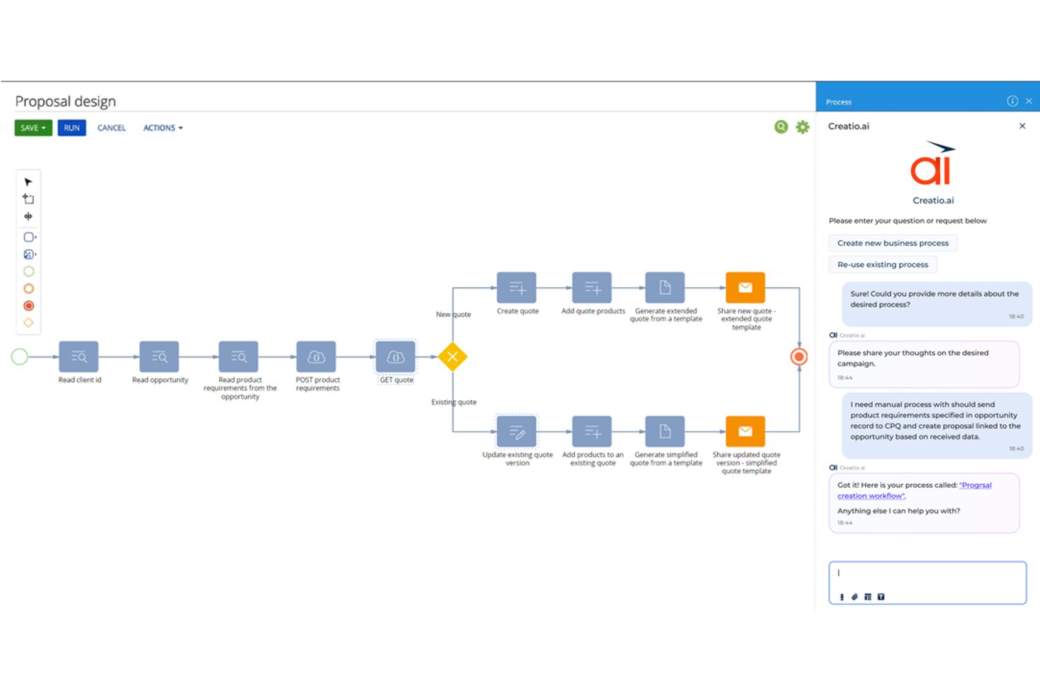 Creatio Studio screenshot - Die 10 besten KI-BPM-Tools im Test 2026