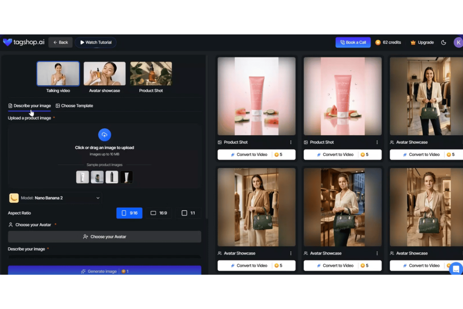 Tagshop AI screenshot - 10 meilleures plateformes UGC IA en 2026