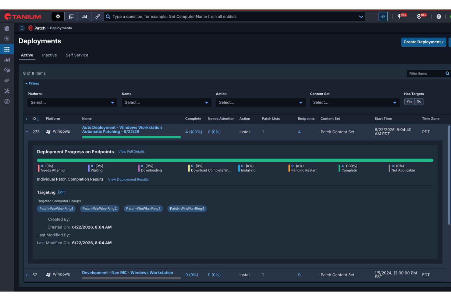 Tanium screenshot - 10 Best Enterprise Patch Management Software in 2026