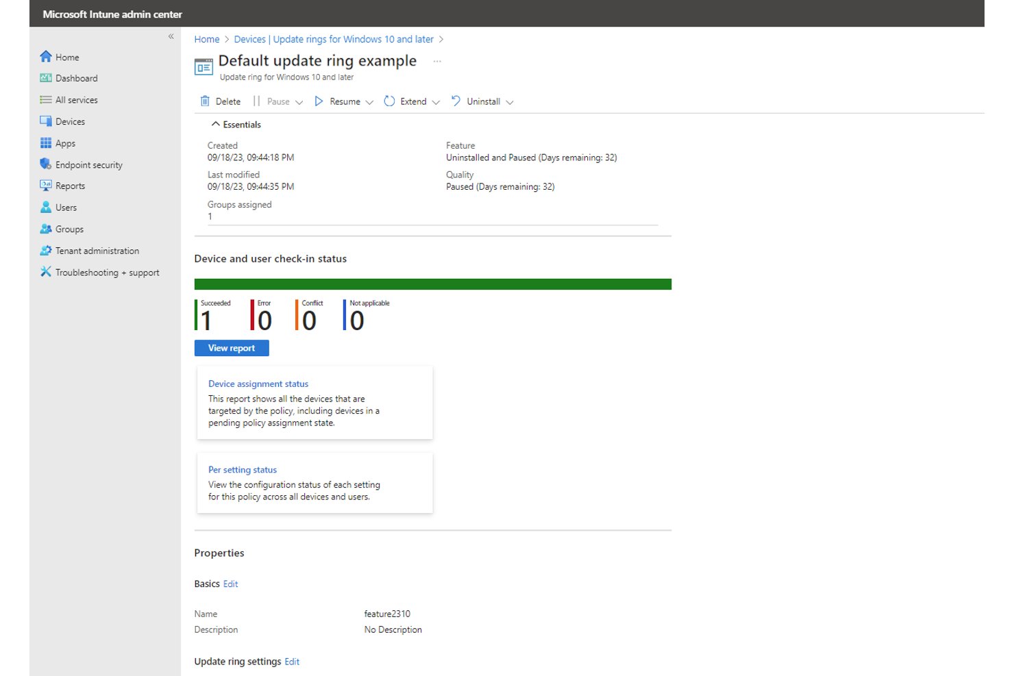 Microsoft Intune screenshot - 10 Best Enterprise Patch Management Software in 2026