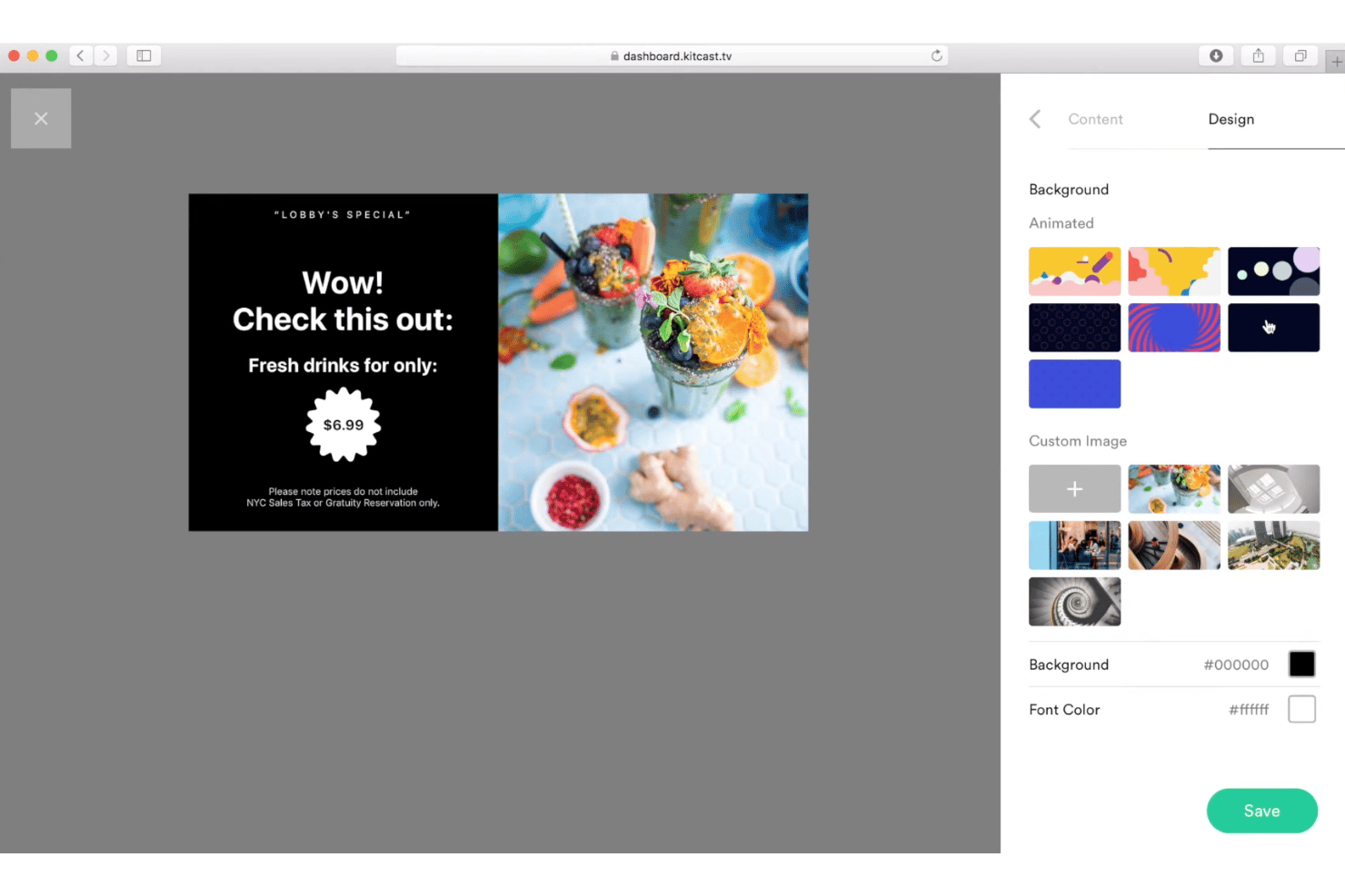 Kitcast screenshot - 10 Best Restaurant Digital Signage Software in 2026
